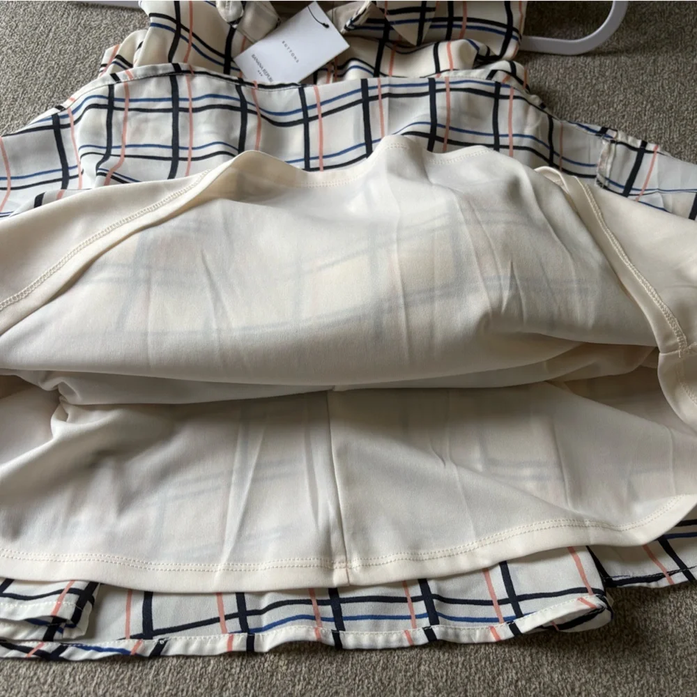 Banana Republic Plaid Sleeveless Belted Shirtdress 8P NWT - Picture 12 of 13
